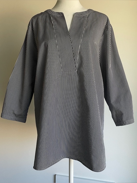 Tops - Talbots 100% Cotton 3/4 Sleeve Striped Lagenlook Tunic Top Size 2Xp / XXLP